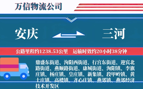 安庆到三河物流公司