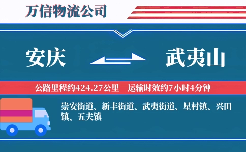 安庆到武夷山物流公司