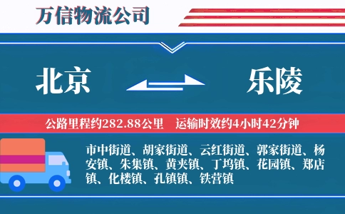 北京到乐陵物流公司