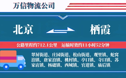 北京到栖霞物流公司