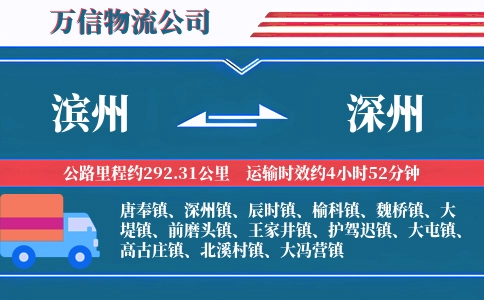 滨州到深州物流公司