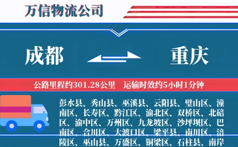 成都到重庆物流公司