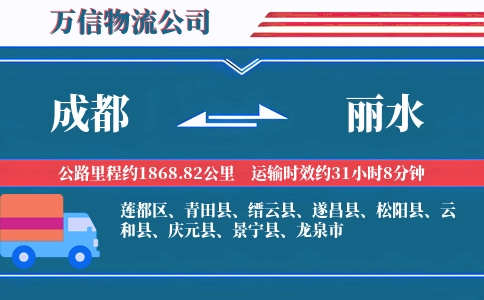 成都到丽水物流公司