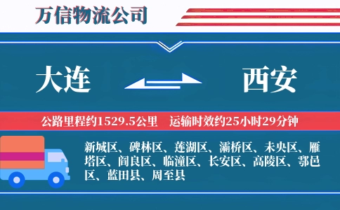 大连到西安物流公司
