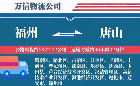 福州到唐山物流公司