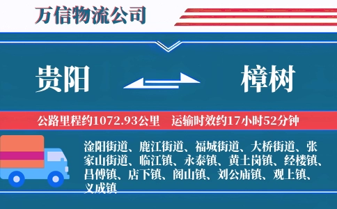 贵阳到樟树物流公司