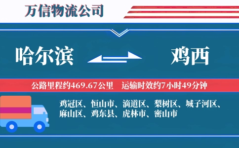 哈尔滨到鸡西物流公司