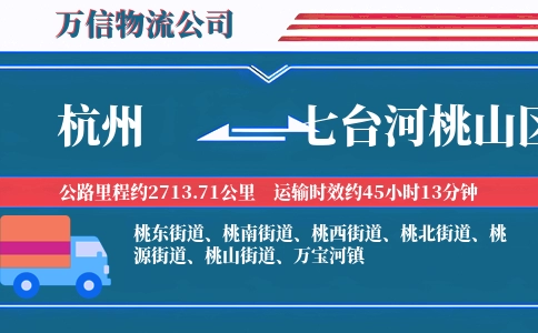 杭州到七台河桃山区物流公司
