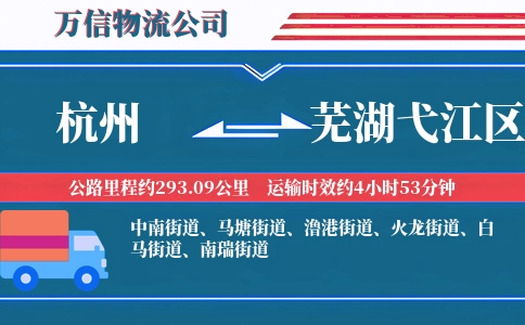 杭州到芜湖弋江区物流公司