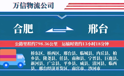 合肥到邢台物流公司