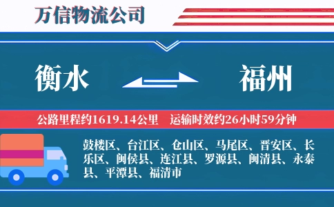 衡水到福州物流公司