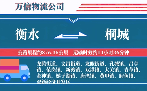 衡水到桐城物流公司