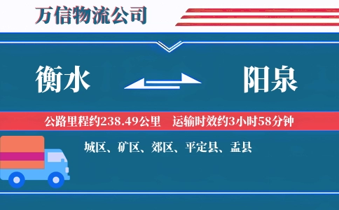 衡水到阳泉物流公司