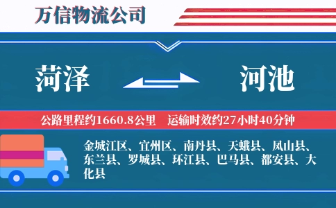 菏泽到河池物流公司