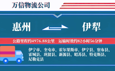 惠州到伊犁物流公司