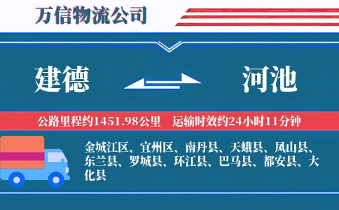 建德到河池物流公司