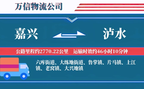 嘉兴到泸水物流公司