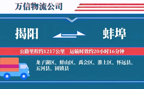 揭阳到蚌埠物流公司