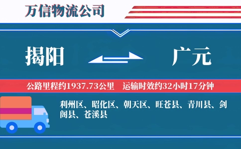揭阳到广元物流公司