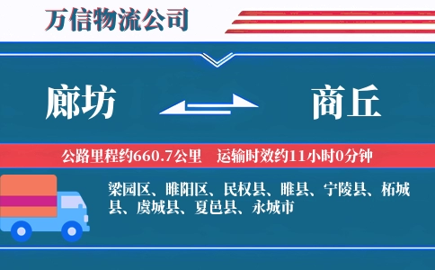 廊坊到商丘物流公司
