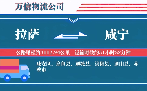 拉萨到咸宁物流公司