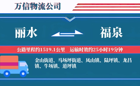 丽水到福泉物流公司