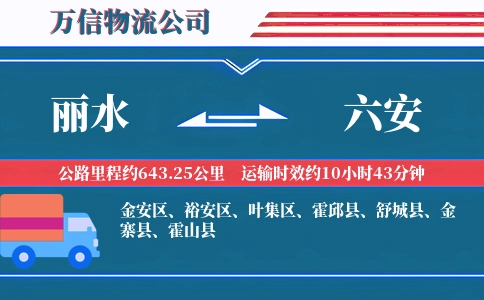 丽水到六安物流公司