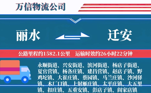 丽水到迁安物流公司