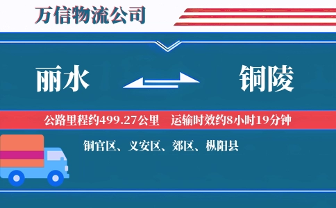 丽水到铜陵物流公司
