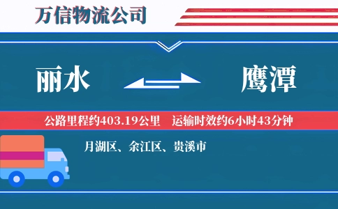 丽水到鹰潭物流公司