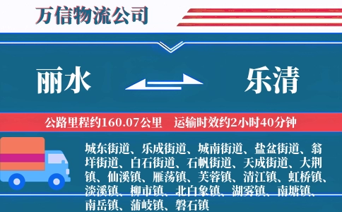 丽水到乐清物流公司