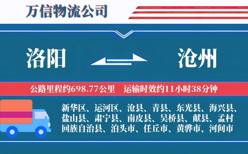 洛阳到沧州物流公司