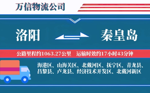 洛阳到秦皇岛物流公司
