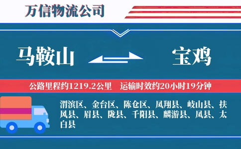 马鞍山到宝鸡物流公司