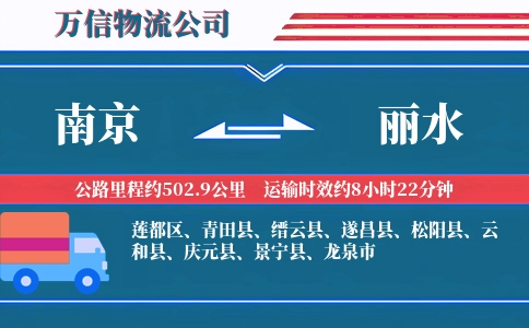 南京到丽水物流公司