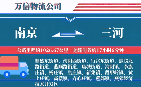 南京到三河物流公司