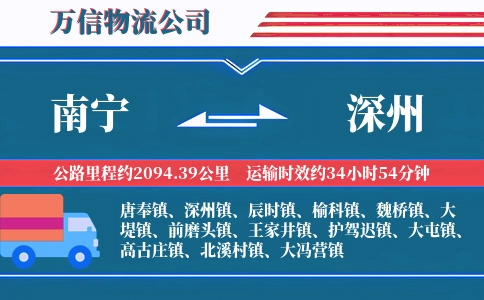 南宁到深州物流公司
