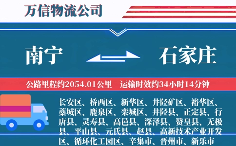 南宁到石家庄物流公司