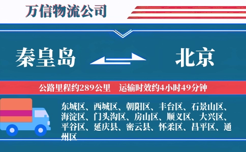 秦皇岛到北京物流公司
