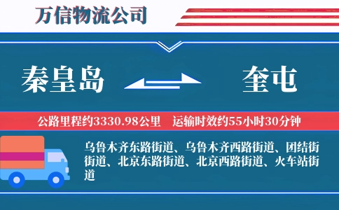 秦皇岛到奎屯物流公司