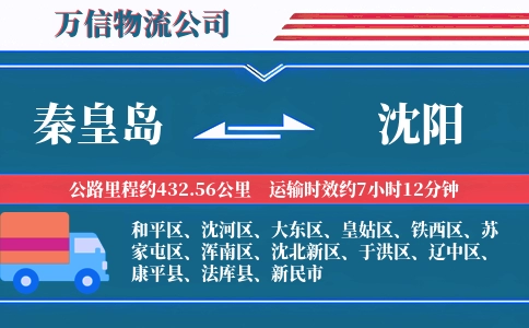 秦皇岛到沈阳物流公司