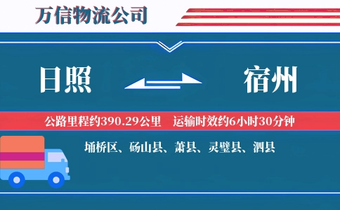 日照到宿州物流公司