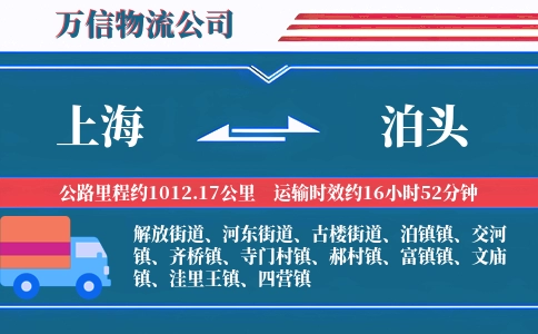 上海到泊头物流公司