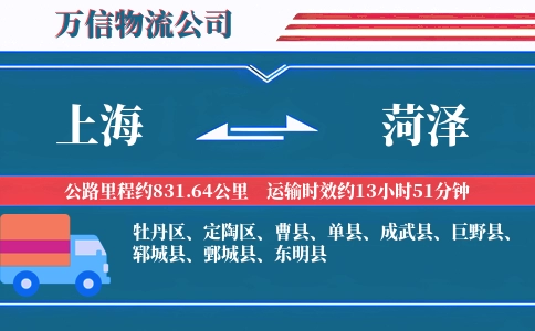 上海到菏泽物流公司
