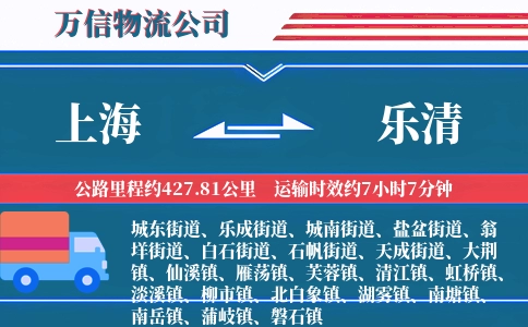 上海到乐清物流公司