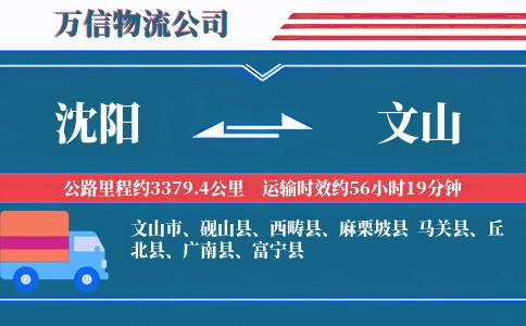 沈阳到文山物流公司