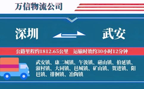 深圳到武安物流公司