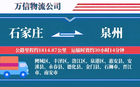 石家庄到泉州物流公司