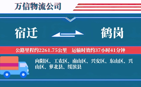 宿迁到鹤岗物流公司