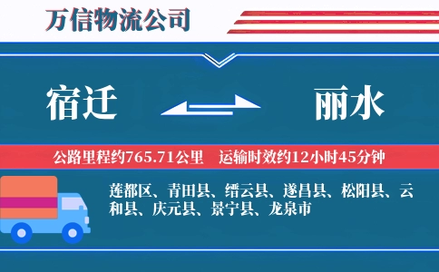 宿迁到丽水物流公司